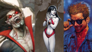 los mejores Vampiros del comic:Morvius, vampirela, cassidy, blade, Dracula, Vampire hunter D