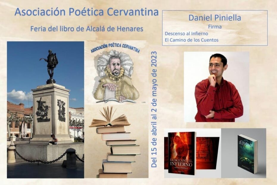 fotos de libros, estatua y del escritor daniel piniella