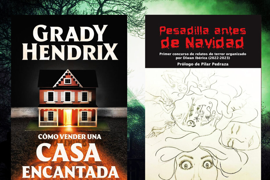 Reseñas de libros de terror: Pesadilla antes de Navidad, ¿Cómo vender una casa encantada? de Grady Hendrix, Cadáver exquisito de Agustina Bazterrica, Los nuevos mitos de Cthulhu de Marc Barqué o Uzumaki de Junji Ito.